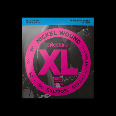 Комплект струн для бас-гитары D'Addario EXL170SL, 45-100