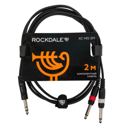 Кабель ROCKDALE XC-14S-2M, 2 mono jack - stereo jack, 2 м