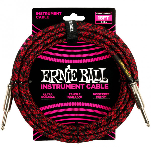 Кабель инструментальный ERNIE BALL 6396 прямой 5,49 м