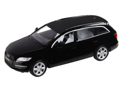 Машина "АВТОПАНОРАМА" Audi Q7, черный, 1/32, свет, звук, инерция, в/к 17,5*13,5*9 см