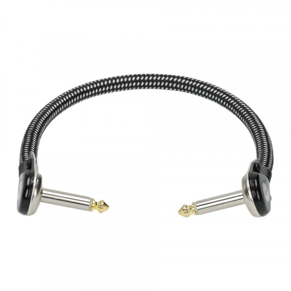 KLOTZ VINPAN0015 3 патч кабеля для соединения педалей 15 см, плоские разъёмы моно Jack KLOTZ, оболочка твид