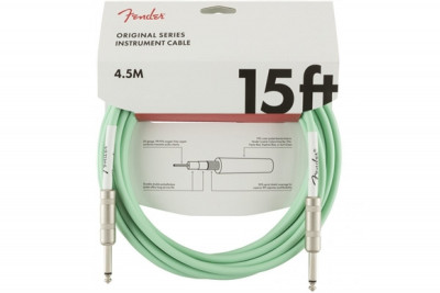 FENDER 15' OR INST CABLE SFG инструментальный кабель, зеленый, 15'