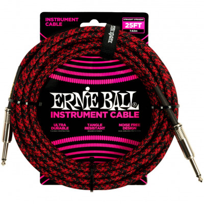 Кабель инструментальный ERNIE BALL 6398 прямой 7,62 м