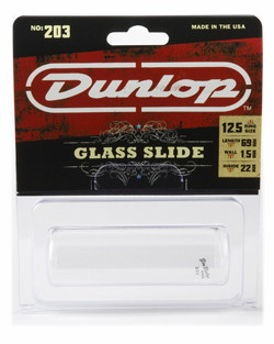 DUNLOP 203 Tempered Glass Regular Large (22 x 25 x 69mm, rs 12-13) слайд для гитары стеклянный