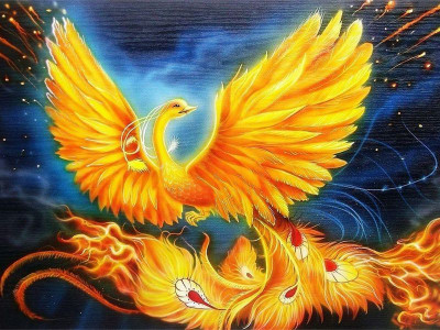 Картина мозаикой 15х20 ЖАР-ПТИЦА (9 цветов)