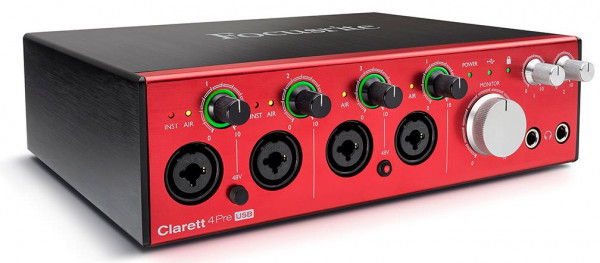 FOCUSRITE Clarett 4Pre USB интерфейс, 18 входов/8 выходов