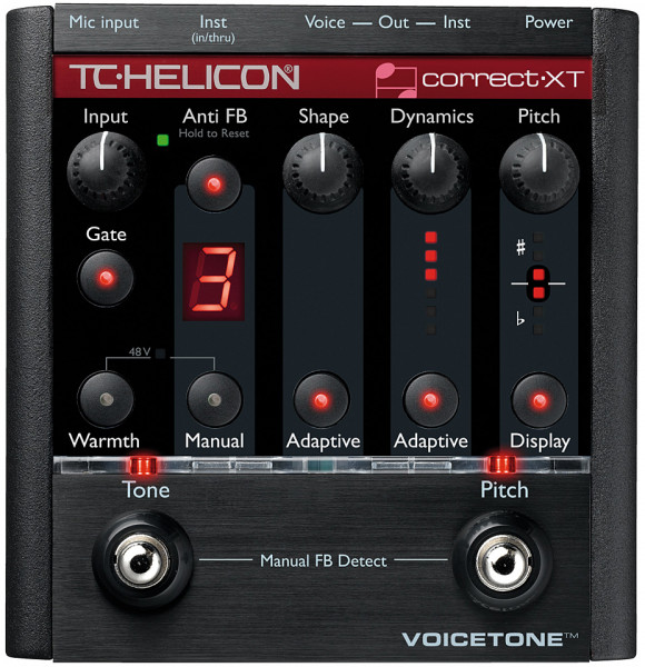 TC HELICON VoiceTone Correct XT напольная вокальная педаль эффекта коррекции тона