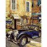 Картина по номерам с цв. схемой на холсте 30х40 Бугатти 1939 г. (17 цветов)