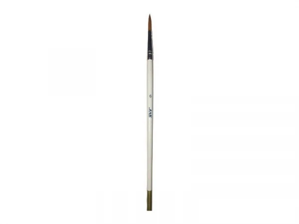 Кисть из синтетического волоса, круглая № 6, шт
