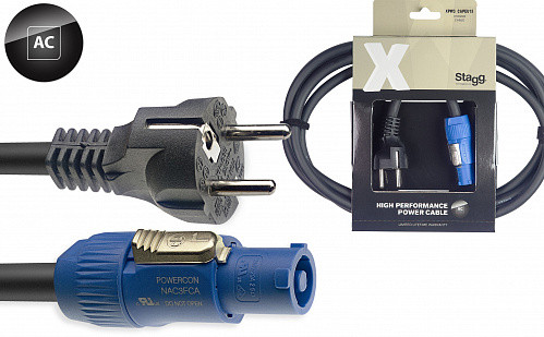 STAGG XPW5PCAPEU15 - кабель питания Neutrik PowerCON A Schuko CEE 7/7 - 1.5qmm/16GA