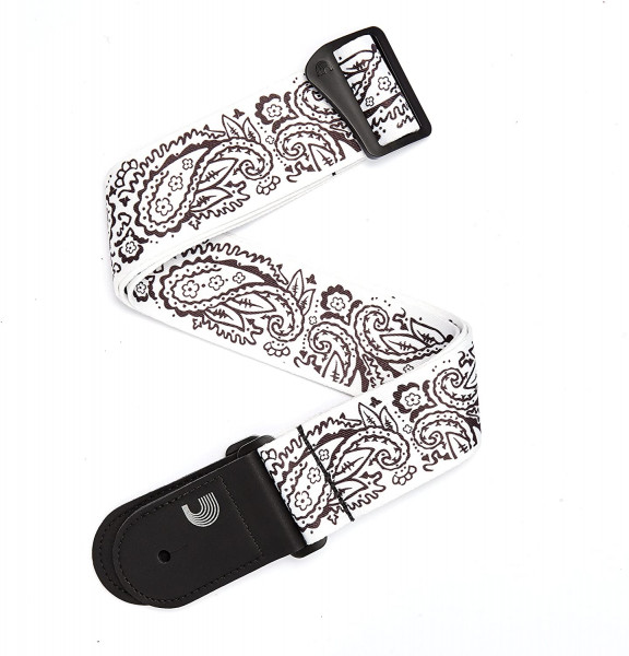 Ремень для гитары Planet Waves P20W1418 ткань "Paisley White" белый