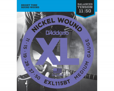 Струны для электрогитары D'ADDARIO EXL115BT 11-50 никель круглая обмотка