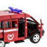 Машина "АВТОПАНОРАМА" инерц. "ГАЗель"(пожарная) 1/50, в/к 14,5*8*5,5 см