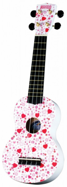 MAHALO U-40HT Hearts Art Series Graphic Ukulele Outfit укулеле-сопрано с чехлом