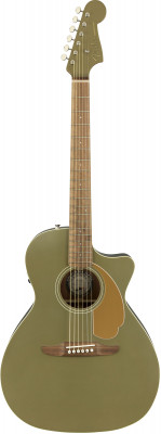 FENDER Newporter Player Olive Satin электроакустическая гитара