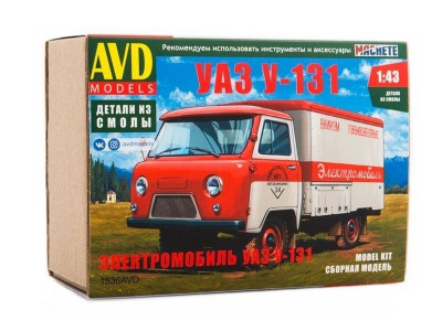 Сборная модель AVD Электромобиль УАЗ У-131, 1/43