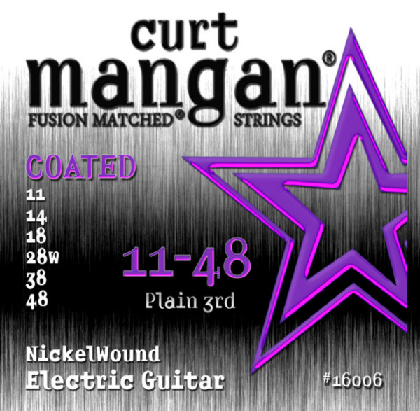 CURT MANGAN Electric Nickel Wound 11-48 COATED струны для электрогитары с покрытием