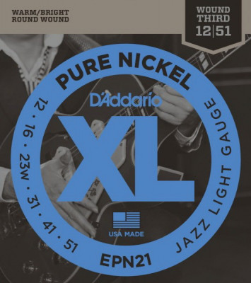 D'ADDARIO EPN21 Jazz Light 12-51 струны для электрогитары