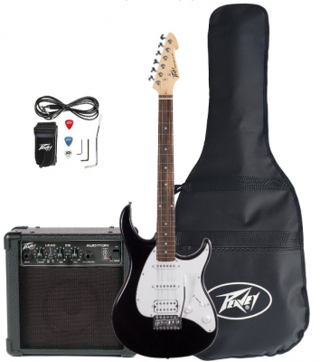 Электрогитара в комплекте PEAVEY Raptor Plus Pack Black (w/ Audition)