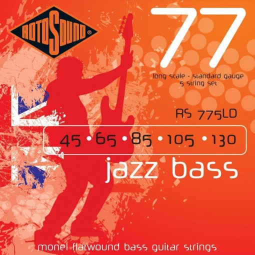 ROTOSOUND RS775LD JAZZ BASS FLATWOUND STRINGS MONEL