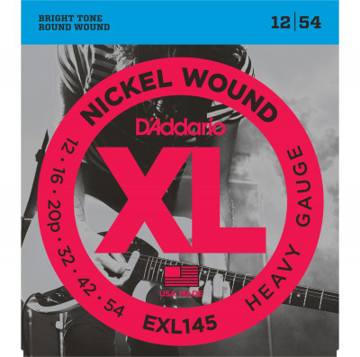 Струны для электрогитары D'ADDARIO EXL145 никель 012-054