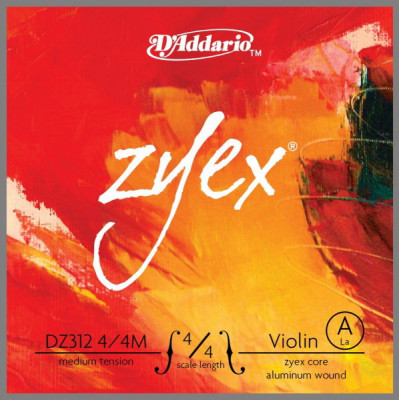 Одиночная струна A для скрипки 4/4 D'Addario DZ312 4/4M Zyex