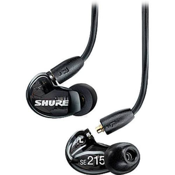 SHURE SE215-K-UNI-EFS Наушники внутриканальные (наушники вставные) с одним драйвером, черные. Гарнитурный кабель TRRS 3.5 мм.