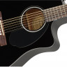 FENDER CD-60SCE Dread Black WN электроакустическая гитара