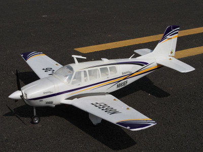 Радиоуправляемый самолет Top RC ST Beechcraft Bonanza A36 фиолетовый 1280мм (шасси) PNP