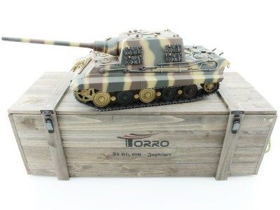 Р/У танк Torro Jagdtiger (Metal Edition) 1/16 2.4G, ВВ-пушка, деревянная коробка