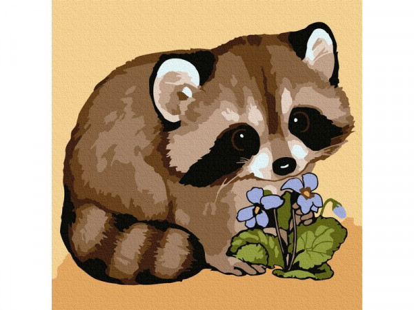 Набор юного художника 20Х20 ЕНОТИК С ЦВЕТКОМ (13 цветов)