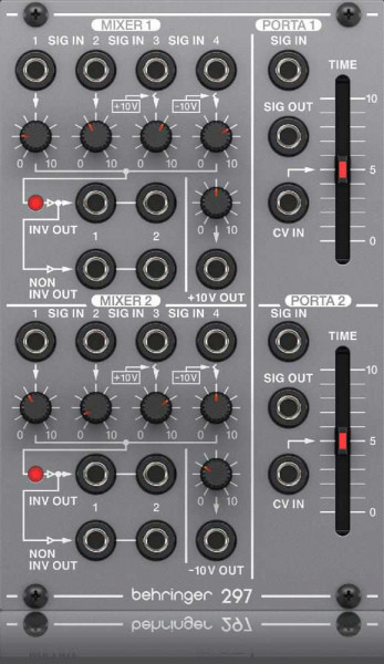 Модульный синтезатор BEHRINGER 297 DUAL PORTAMENTO/CV UTILITIES двойной портаменто/4-канального CV-микшера