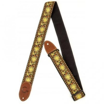 GRETSCH G Brand Strap Yellow/Orange Brown Ends ремень для гитары