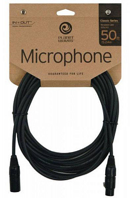 PLANET WAVES PW-CMIC-50 микрофонный кабель XLR мама-XLR папа 12,7 м