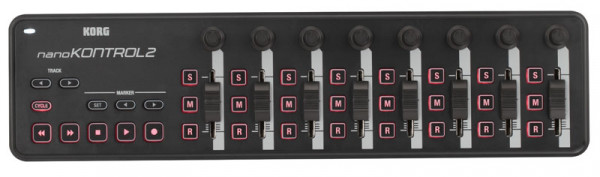 KORG NANOKONTROL2-BK портативный USB-MIDI-контроллер, цвет чёрный