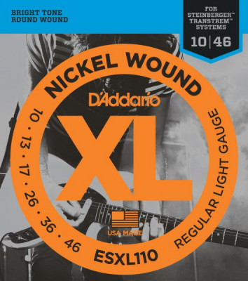 D'ADDARIO ESXL110 Super Light 10-46 струны для безголовой электрогитары типа Steinberger