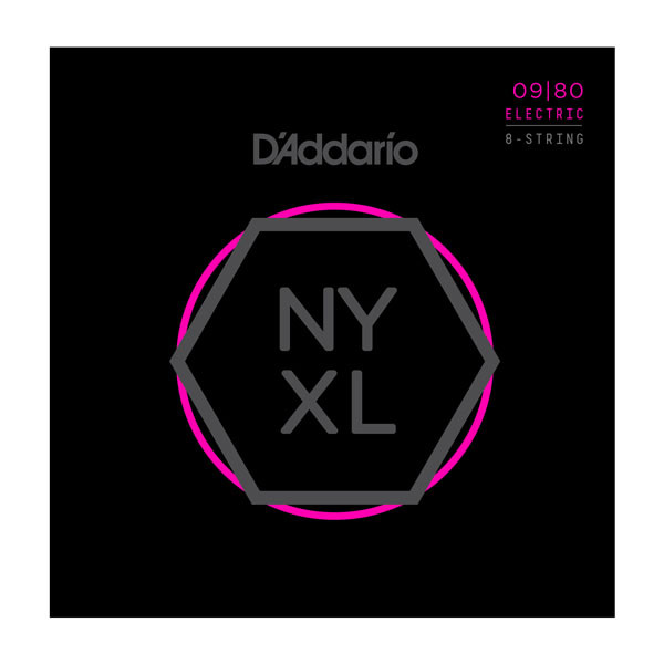 Струны для 8-струнной электрогитары D'ADDARIO NYXL0980 9-80