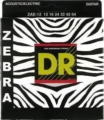 Струны для акустических и электро гитар DR ZAE-12-54 ZEBRA