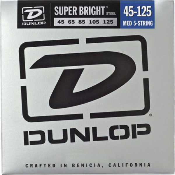 DUNLOP DBSBS Super Bright Steel Bass Medium 5 45-125 струны для 5-струнной бас-гитары