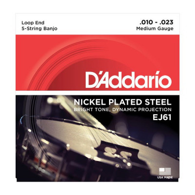 D'ADDARIO EJ61 струны для 5-струнного банджо