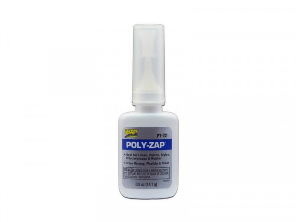 Клей ZAP Poly-ZAP для лексана, ABS, поликрбоната, сред.вязк., 14.1г (btls.)