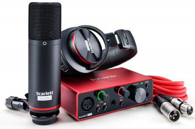 FOCUSRITE Scarlett Solo Studio 3rd Gen студийный комплект (Scarlett Solo 3rd Gen, наушники, микрофон, ПО, микрофонный кабель)