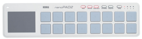 KORG NANOPAD2-WH портативный USB-MIDI-контроллер, цвет белый