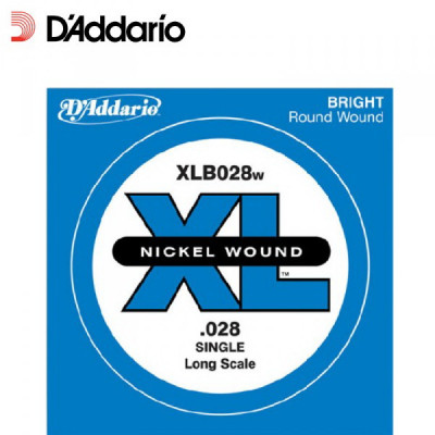 D'ADDARIO XLB028W одиночная струна для бас гитары