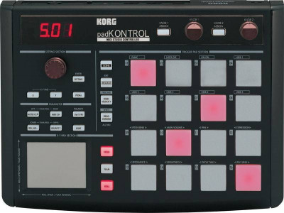 KORG PADKONTROL KPC-1 BK миди-контроллер для программирования ударных, цвет чёрный