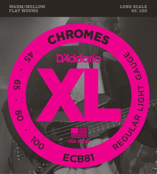 D'ADDARIO ECB81 Regular Light 45-100 струны для 4-струнной бас-гитары