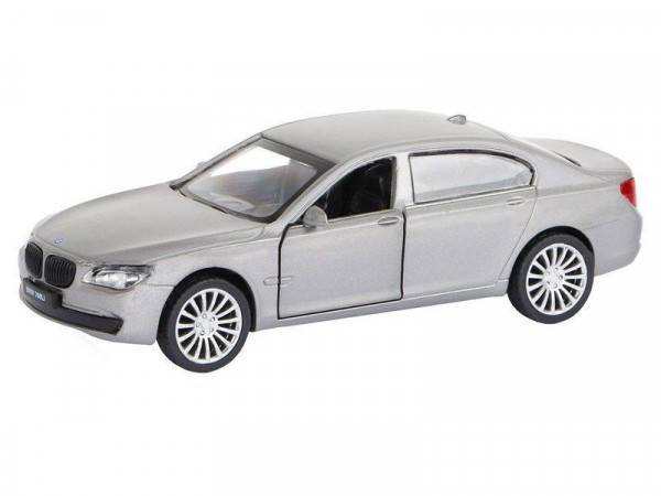 Машина "АВТОПАНОРАМА" BMW 760 LI, серебряный, 1/46, инерция, в/к 17,5*12,5*6,5 см