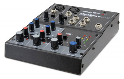 ALESIS MultiMix 4USB компактный 4-канальный аналоговый микшер