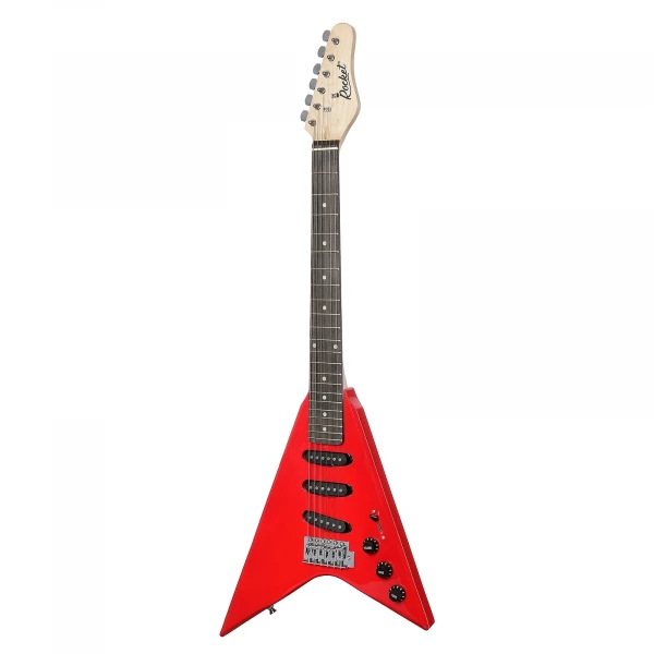 Электрогитара ROCKET E-5 RD форма корпуса Arrow красного цвета
