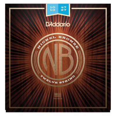 Струны для 12-струнной гитары D'ADDARIO NB1047-12 Light, 010-047